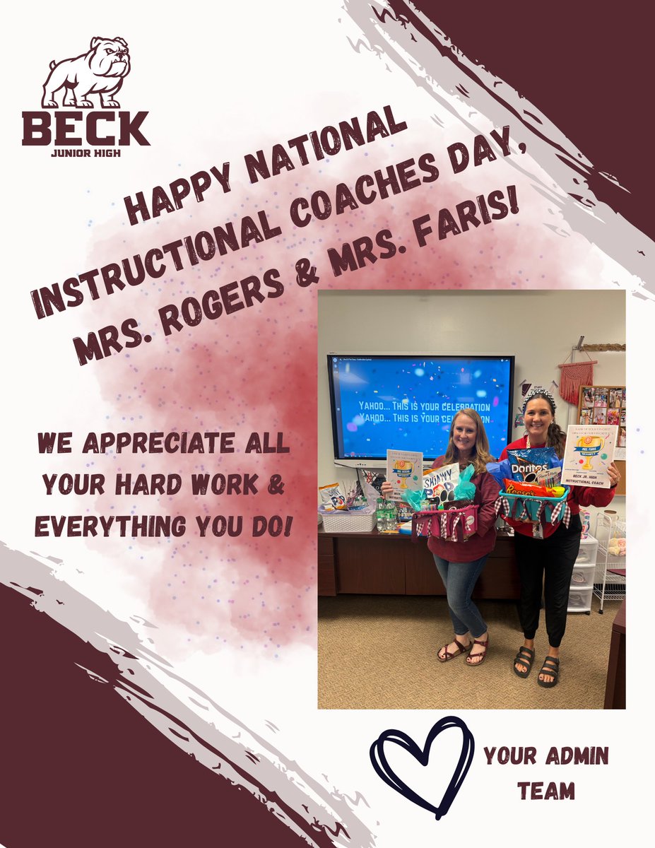 Happy belated National Instructional Coaches Day to our 2 amazing ICs - Mrs. Rogers &amp; Mrs. Faris! We appreciate everything you do for our campus! 🫶 <a href="/katyisd/">Katy ISD</a> #BestofBeck