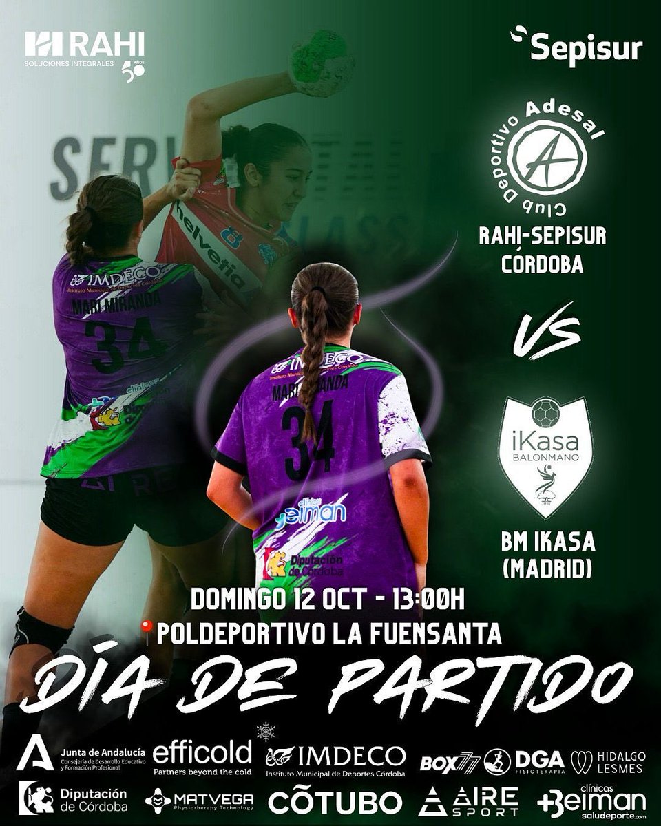 👃 HUELE A PARTIDO 👃 

Volvemos a casa 🏠 
Con ganas de seguir sumando ➕ 
Partidazo de dos equipos que optan a estar en lo más alto de la tabla 

Todo un gusto para los amantes 🥰 y no tan amantes del balonmano 🤾🏽‍♀️ 

NO APTO PARA CARDÍACOS 😜❤️‍🔥

Nos vemos 👁️ el DOMINGO 🗓️