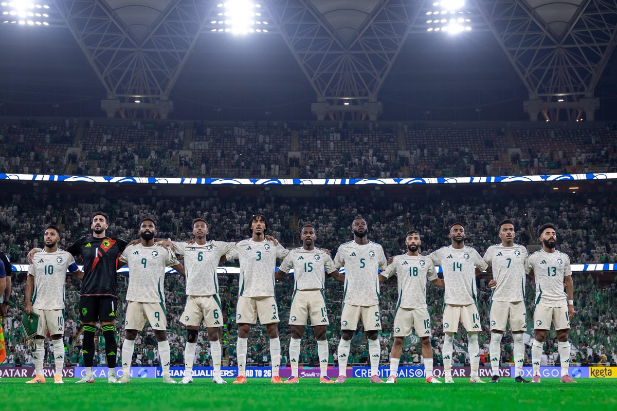 الحمد لله الحمد لله ، الف مبروك 🇸🇦💚 الفوز ، شكراً لنجوم الأخضر على الروح العالية 👏🏼
 الله يوفقكم دوماً ويسعدكم .
كل التقدير لجماهير الوطن على حضورهم الفعال ومساندتهم لمنتخبنا .