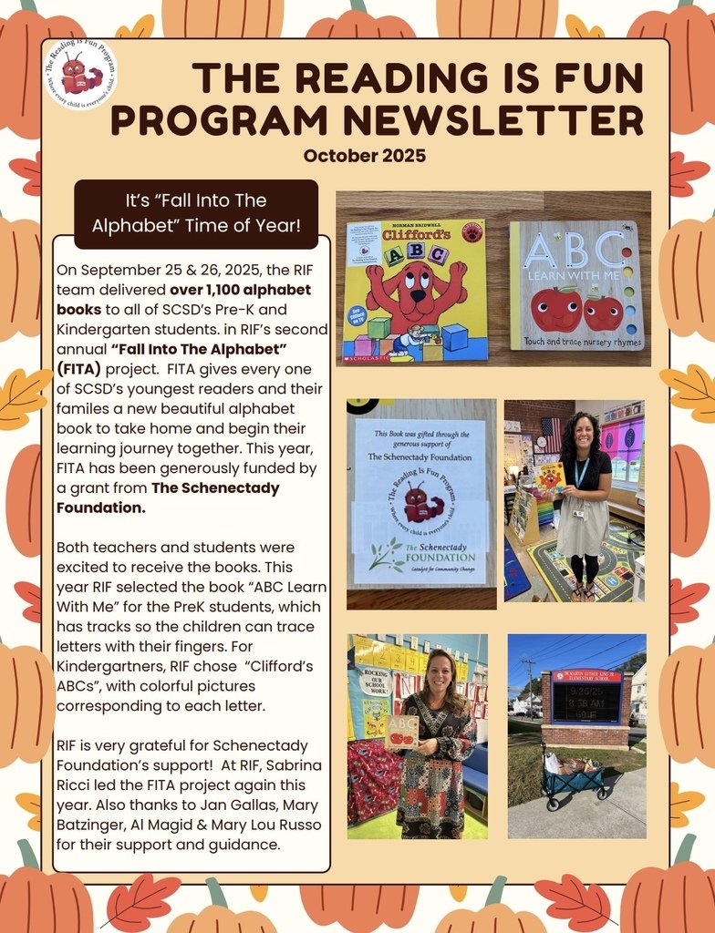 SCSchools's tweet image. 🎉 Spreading the good news coming from RIF! 🎉

Dive into the latest updates, stories, and happenings in the RIF October Newsletter.

Read it here:  aptg.co/Mbg5Km

#RIF #ReadingIsFun #OctoberNewsletter #Literacy #GoodNews
