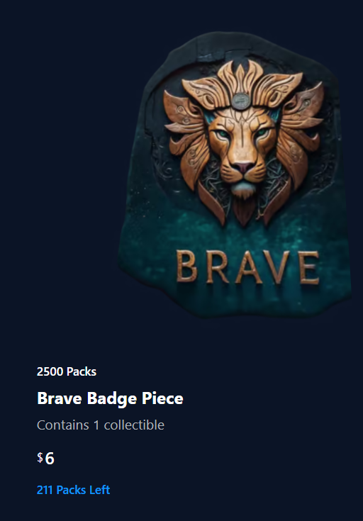 ChrissyW583504's tweet image. @cronosbrave @artemisart_art @cryptocomnft
👉🤯...your reaction when you log in to check #BraveBadges drop to see 2⃣1⃣2⃣ remain
What would you do #crofam ?
Right!! I did.
Brave Badge #1986 was the 212th remaining badge in the collection!
Next stop...SOLD OUT! 🚀
✌️☝️✌️…