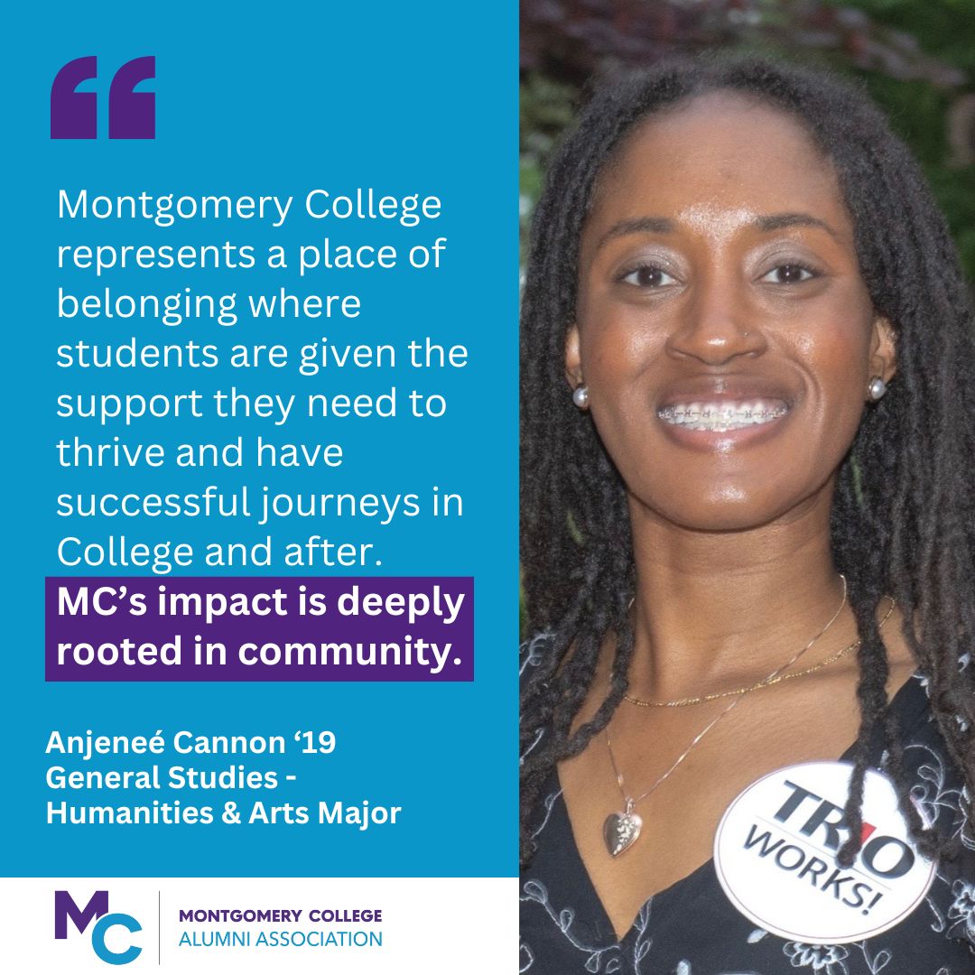 MCAlumniAssoc's tweet image. Alumni remind us what Montgomery College is all about: resilience, growth &amp;amp; giving back.⚡️
Swipe to see quotes from Tracey Jordan ‘00, Suzanne Fine ‘14, Anjeneé Cannon ‘19 &amp;amp; Steve Simon ‘81!📲
Join us Oct 15 for our Fall Alumni Social!💫#MontgomeryCollege #MCAlumni #AlumniStories