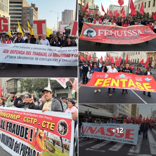 [Imágenes] Movilización en Lima de la CGTP en defensa del trabajo, la seguridad y la vida, realizada el 02 de octubre.