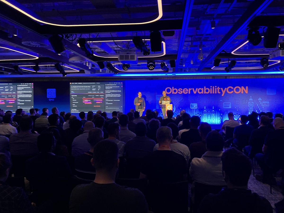 bcamerongain's tweet photo. .@grafana  Assistant (an in-console AI co-pilot for observability) is now generally available. At #ObservabilityCon today,  Dmitry Filimonov demoed Assistant Investigations that lets the agent detect issues can the background and can help analyze the sources of errors. https://t.co/xtrfw39wwT