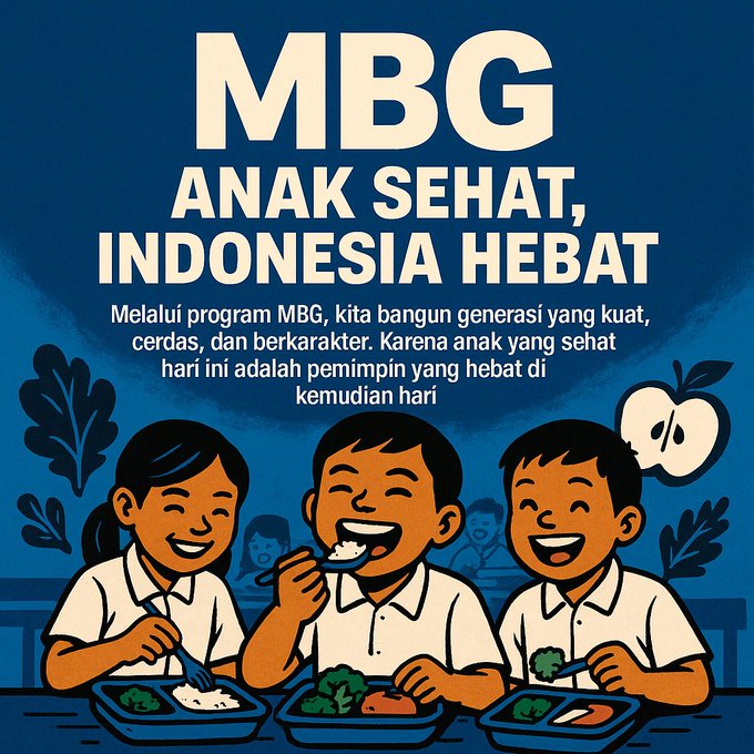 TSalaksa's tweet image. Program MBG adalah investasi strategis untuk memastikan setiap anak mendapatkan gizi yang cukup. Dengan gizi yang baik, kita membangun generasi cerdas, sehat, dan produktif. 

#ProgramPrioritas #MakanBergiziGratis #GenerasiEmas #LawanStunting #Gizi