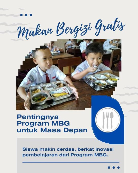 travis_moh's tweet image. Program MBG adalah investasi strategis untuk memastikan setiap anak mendapatkan gizi yang cukup. Dengan gizi yang baik, kita membangun generasi cerdas, sehat, dan produktif. 

#ProgramPrioritas #MakanBergiziGratis #GenerasiEmas #LawanStunting #Gizi