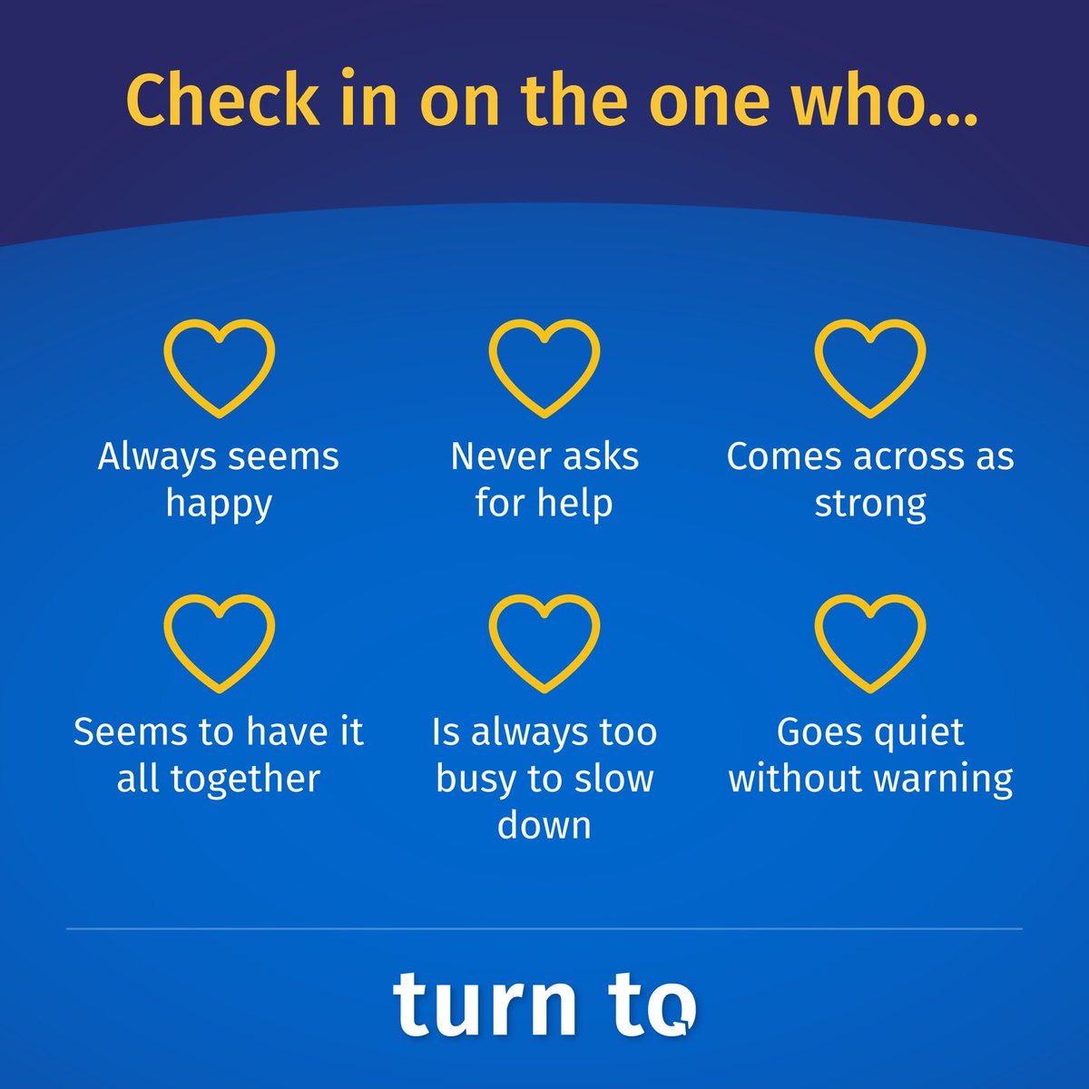 FortBendCPC's tweet image. You never know what someone else is going through, even if they appear to have it all together. Take a moment today to reach out to a friend just to check in.  #WorldMentalHealthDay #TurnTo TurnToSupportsTX.org
