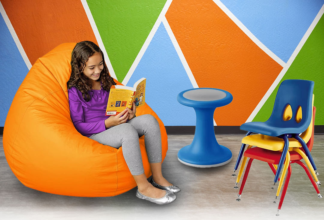 COLOR! From colorful bean bags, stools, and chairs to cheerful resting mats and carpets, Bluebay Office has the educational furniture and accessories you need to turn your classroom from "meh" to "WOW!" Shop popular picks here: bit.ly/4nH4cn1.