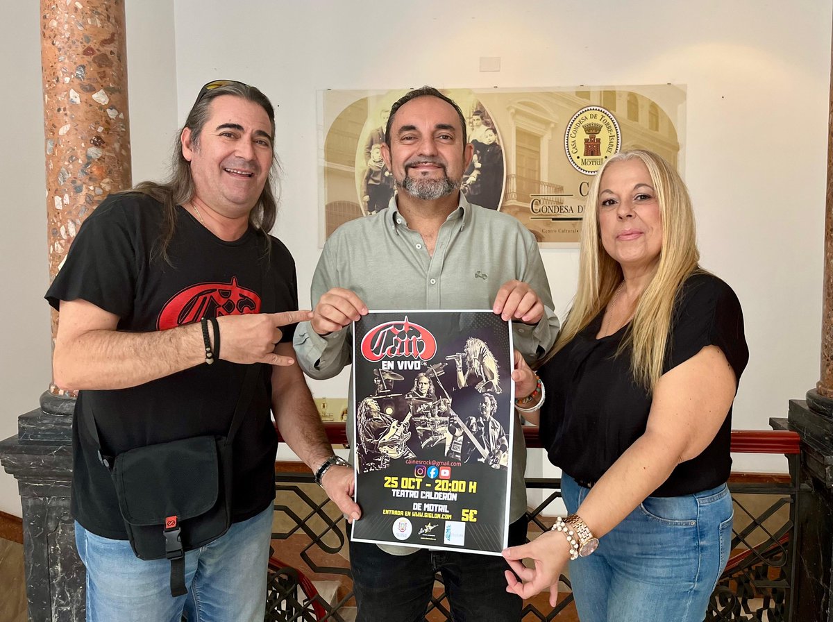 CainesrockCain's tweet photo. El regreso de una leyenda del rock motrileño 📷
La mítica banda Caín regresa a los escenarios de su ciudad nueve años después con un concierto muy especial, por primera vez en el Teatro Calderón
📷 Sábado 25 de octubre | 20:00 h | Teatro Calderón https://t.co/ud4KSavSRV