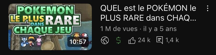 YouTube c’est quand même vachement aléatoire mdrrr, genre là j’ai une vidéo de +5 ans qui a « pété » et tapé genre 100k vues les 2 derniers mois alors que je fais rien, du coup c’est maintenant ma 2ème vidéo à 1M 🫠
