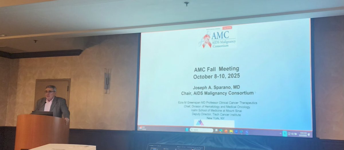 🚨 Day 1 is HERE.
The AMC Fall Investigators Meeting (Oct 8–10) kicks off today — driving bold breakthroughs in cancer prevention &amp; care for people with HIV.
Led by Dr. Joseph Sparano, AMC is where science meets equity.
Let’s change the future. 🔬🌍
#AMCMeeting #HIVandCancer