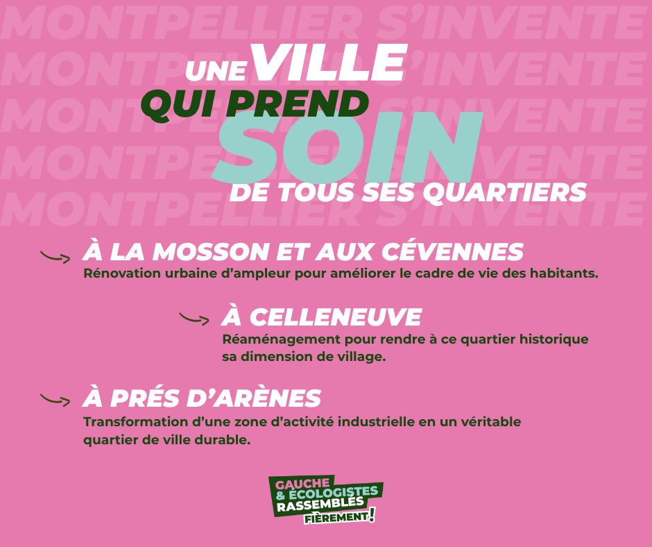 Depuis 2020, <a href="/Mdelafosse_Mtp/">Michaël Delafosse</a> et sa majorité sont au travail pour #Montpellier ! 

Notre ville se transforme. 

Ensemble allons plus loin 👇gauche-écologistes.fr