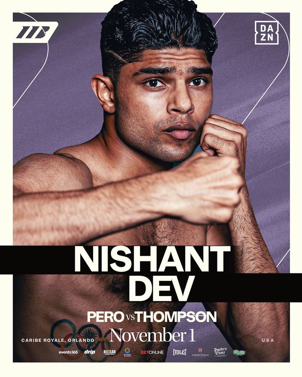 nishantdevjr's tweet image. Nishant Dev is back in the ring!
November 1st  CARIBE ROYALE , ORLANDO 🇺🇸  — stay tuned, 
the Devastator returns 🦍 
#nishantdev #matchroomboxing