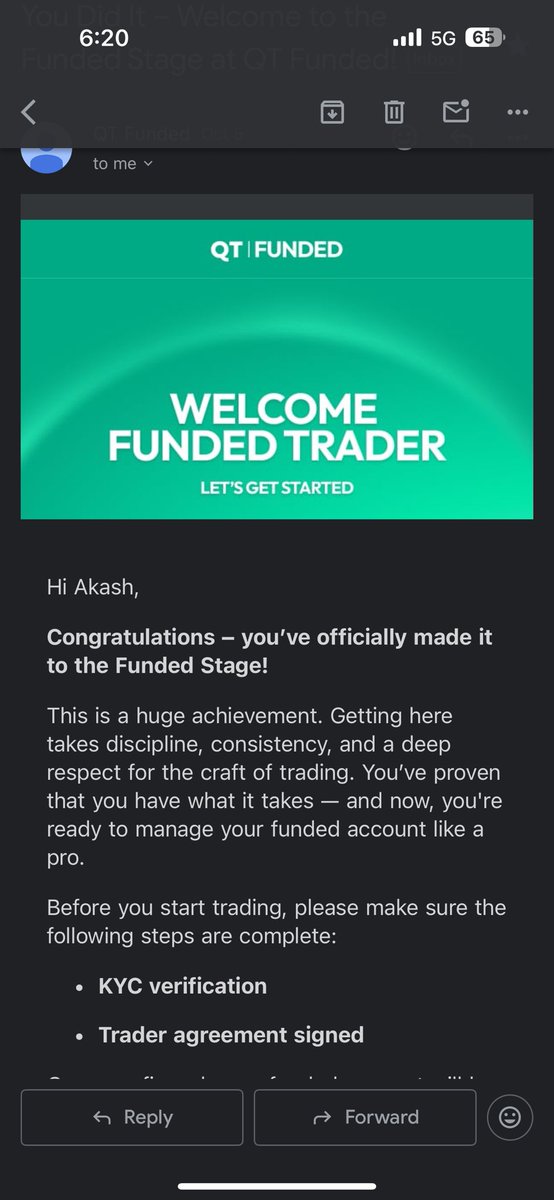 My Forex Prop Firm journey starts right here with the one I’ve heard so much about. 🎉

I’ve officially made the move and purchased an Instant Funding $10,000 account with QT Funded! 💪

I want to give a huge shoutout to <a href="/stoictrader08/">The Stoic Trader</a> for the genuine guidance and motivation