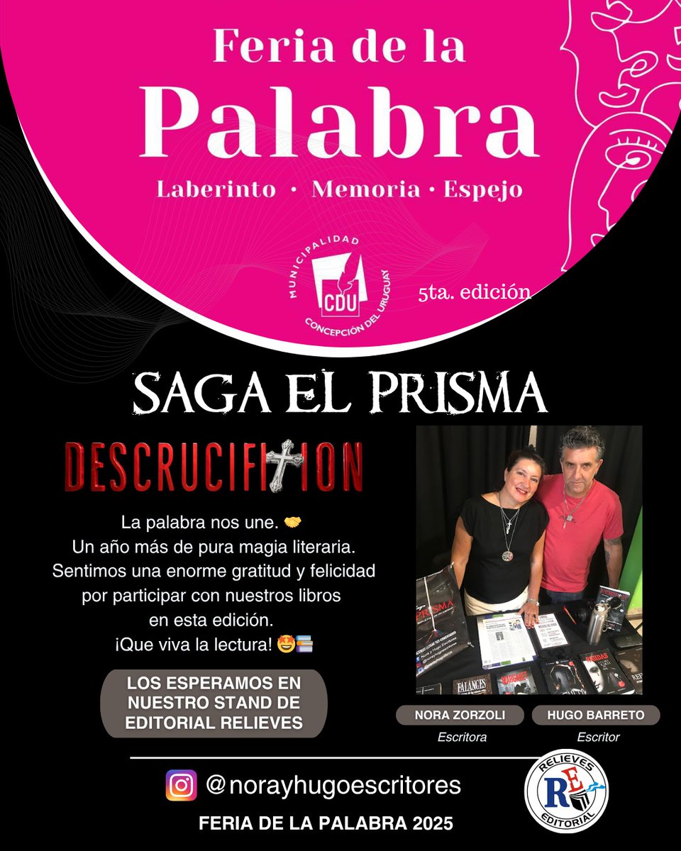 ¡Cuenta regresiva para la Feria de la Palabra! 🥳 La felicidad de un escritor es ver sus libros encontrar nuevos lectores. ¡Los esperamos del 10 al 12 de octubre en Concepción del Uruguay! 📍✍️ #JUMMO #viral #books #Literatura #saga #novels #CrimeNews #Tendencia #fiction