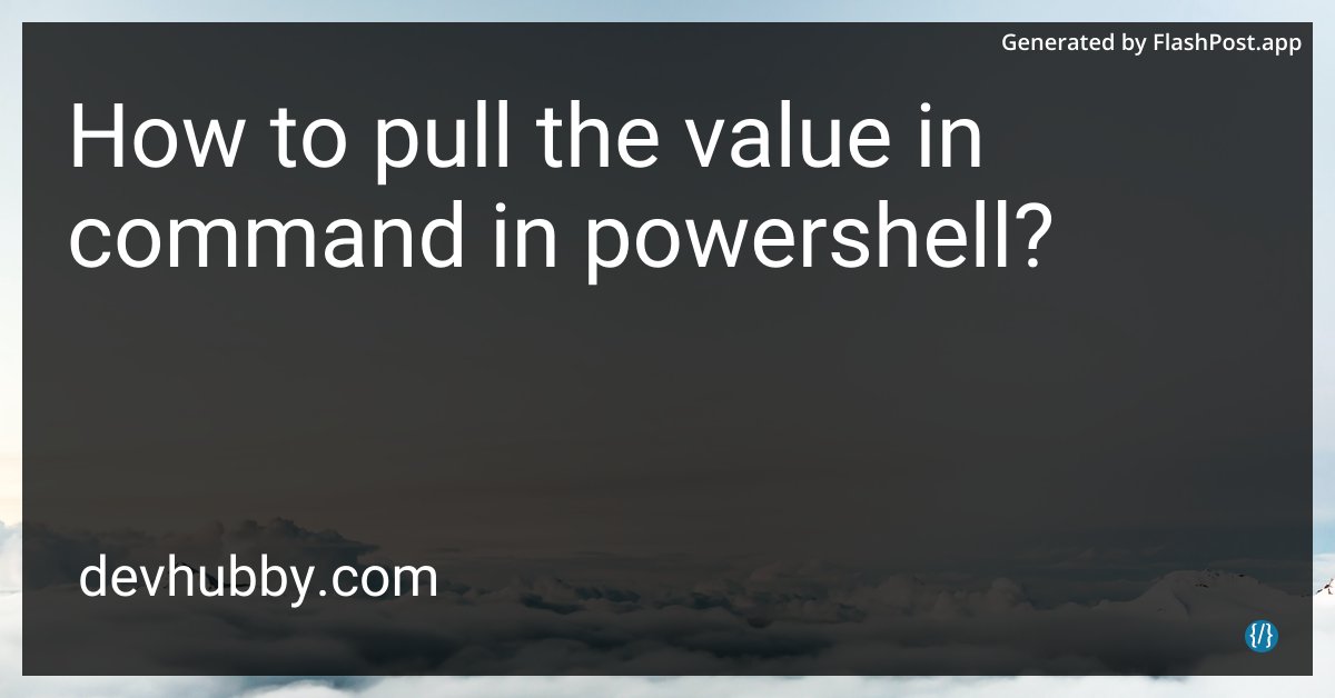 alieGotha's tweet image. If I pull values correctly, does PowerShell grant me three wishes?
Source: devhubby.com/thread/how-to-…
#WindowsPowerShell #TechCommunity #SoftwareEngineering #LearnToCode #microsoft #pull