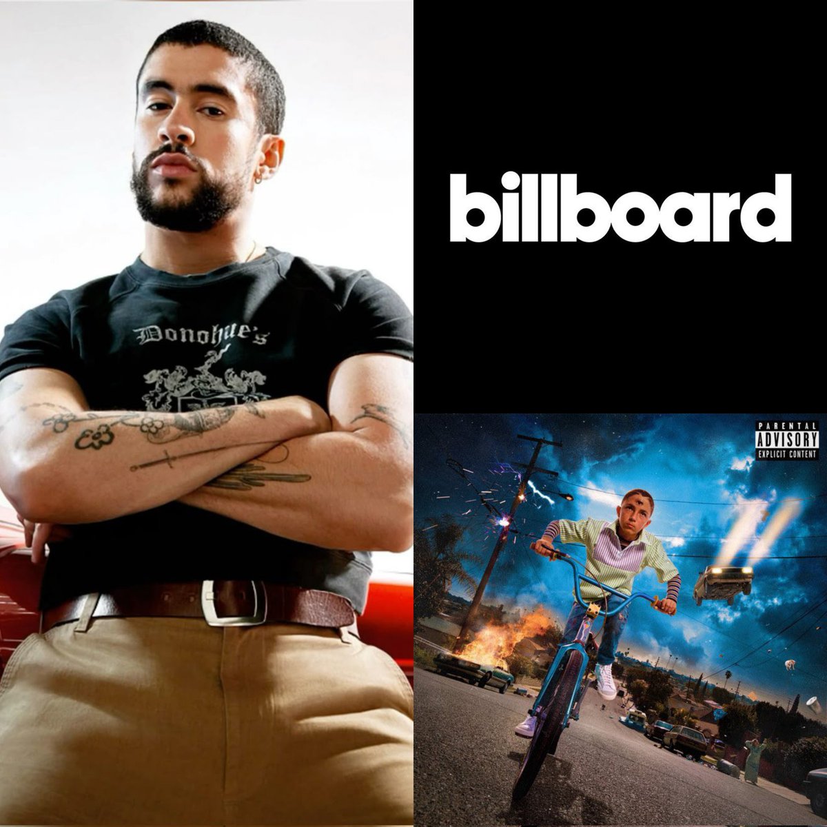 keiveiec's tweet image. 🎤 Bad Bunny, el artista latino más grande del siglo XXI.

🚲 YHLQMDLG, el álbum latino más importante del siglo XXI.