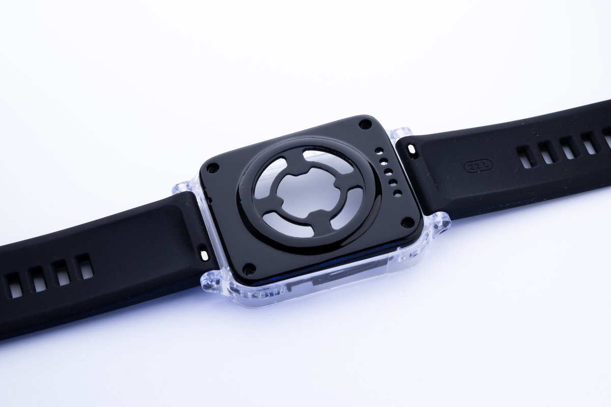 QVHenkel's tweet image. While I was waiting for the machined smartwatch case, I decided to test it with a transparent, 3D-printed enclosure. It might look interesting once all the internals are assembled