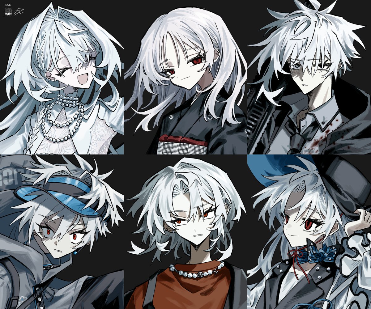 #見た人も無言で銀髪or白髪をあげる