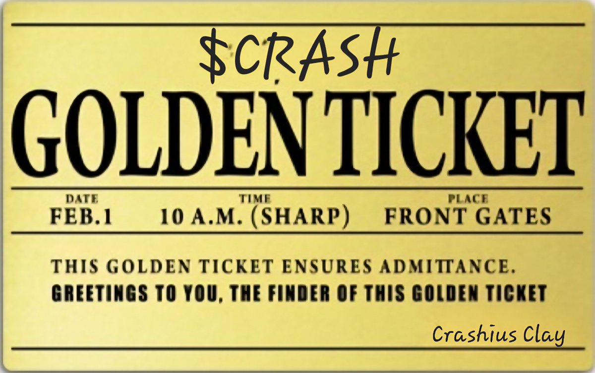 My84can's tweet photo. We've been telling you for months that $CRASH  is the ticker. This is your ticket out of whatever shit hole 9-5  you have to wake up to every morning. This is just the beginning. The fuse is lit. 🚀 https://t.co/cL3oPAJBWE