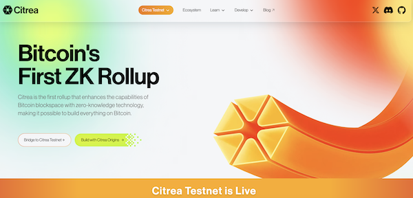 JadeYang928062's tweet photo. Can Citrea (@citrea_xyz) Be the Bitcoin L2 That Works?

Bitcoin L2s have mostly failed so far. Big visions, poor execution. But there's one project—Citrea—that might actually have a shot. https://t.co/buLUXvuTGo