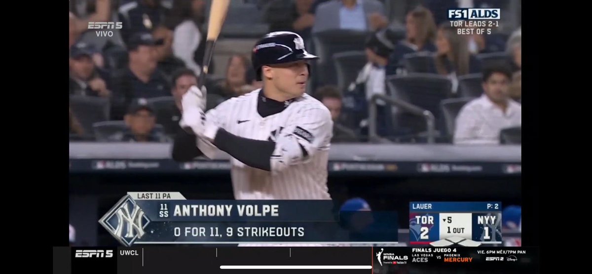 Ahora otro ponche de 12 nada y 10 ponches nadie en el equipo ve la basura de jugador que tienen titular? <a href="/Yankees_Beisbol/">Yankees Béisbol</a>