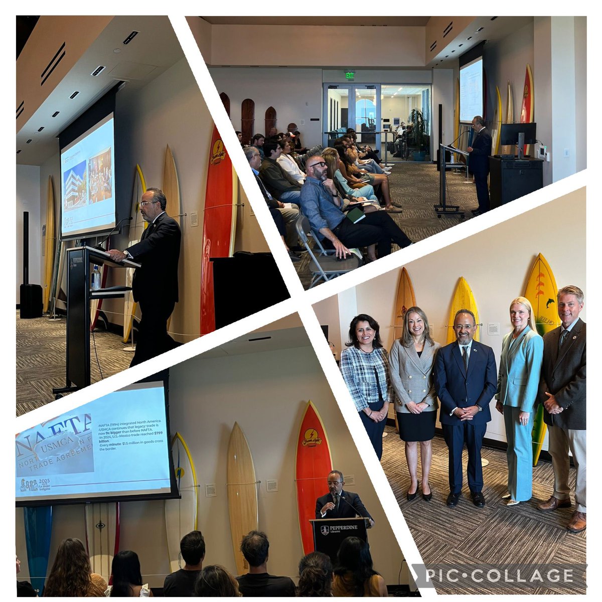 carlos_glezgtez's tweet image. Agradezco a @Pepperdine University por invitarme a dar la conferencia “Inside US-Mexico Relations”. Un diálogo con más de 50 estudiantes y profesores sobre diplomacia, migración y relaciones entre 🇲🇽 y 🇺🇸. 

Gracias a @LilaCarlsen, George Carlsen y Luisa Blanco por su interés.