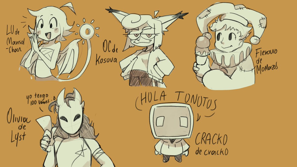 __hey_kvr_'s tweet image. primera tanda de oc´s terminada y solo me tomo dos streams jaja