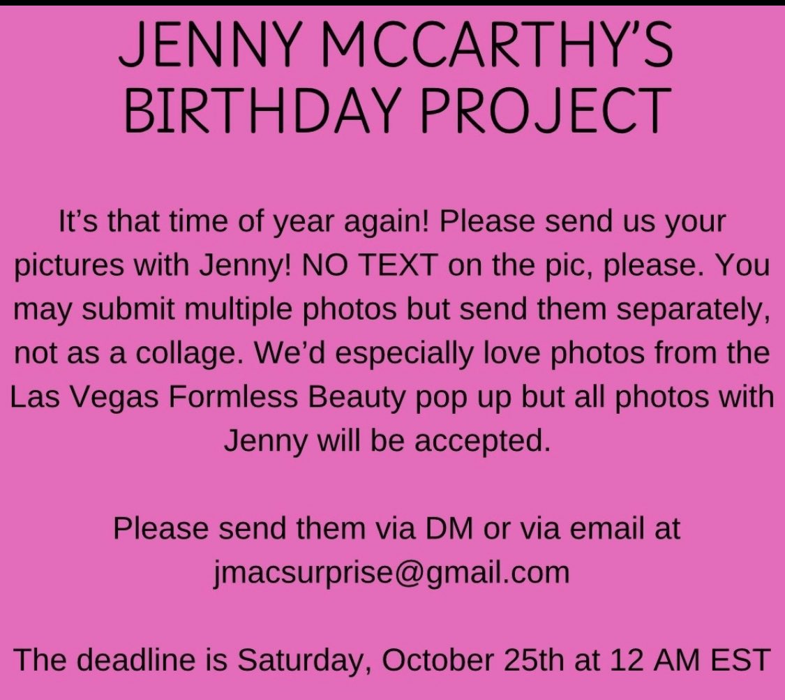 Happy HUMP day everyone.  We are still collecting  photos with Jenny for this years birthday gift so please if you have some send them over to us 🩷🩷🩷🩷