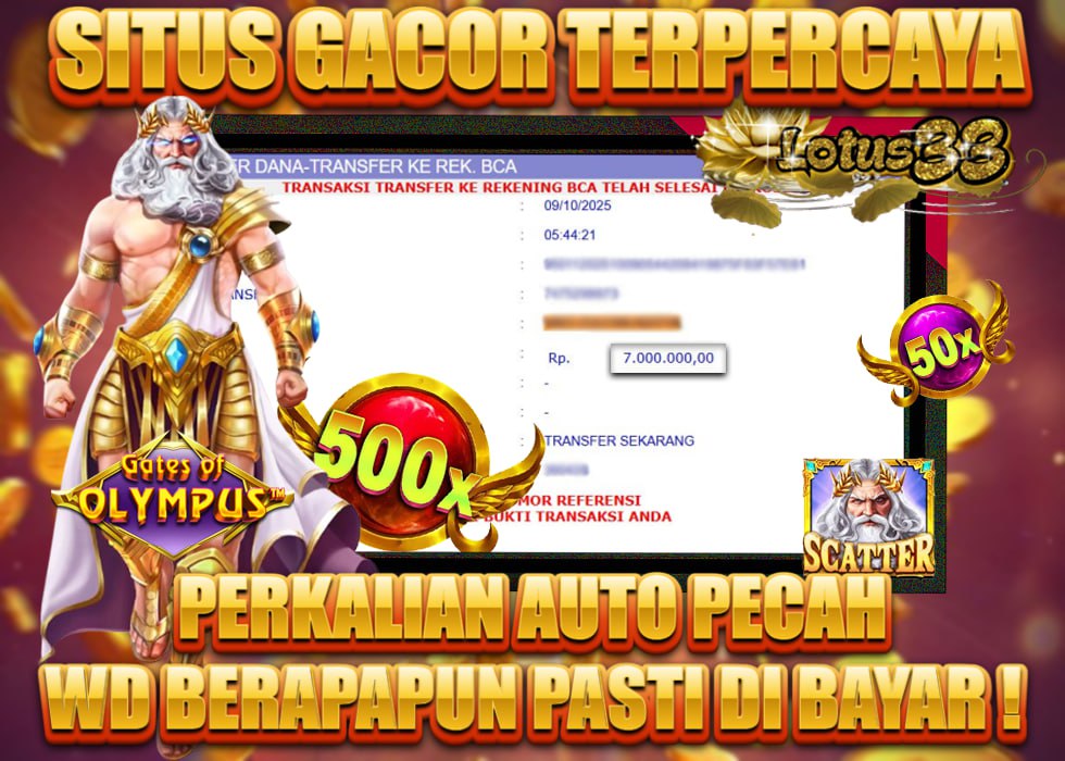 LOTUS33OFFICIAL's tweet photo. ✨ Kemenangan Gila di LOTUS33 ✨
Cuma modal 50.000, member satu ini berhasil tembus 7.000.000 di Gates of Olympus! ⚡️
Zeus kasih petir kemenangan tanpa ampun 💥
Main santai, cuan berantai 💸
Yang lain masih nunggu scatter, dia udah WD! 😎
🎰 Main di: LOTUS33
#Lotus33 https://t.co/grqP0aHWsO