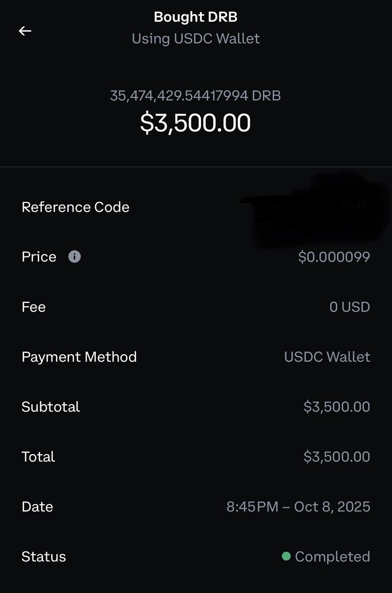 mferforlife's tweet image. there’s no way i just bought $drb directly in my @coinbase app with $usdc that quick and easy, with no fees. no fucking way. all gas no brakes incoming. @base and the world is about to see what @grok can do with all the money it’s stacking. lfg!