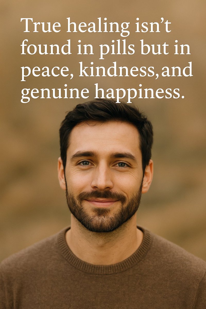 True healing isn’t found in pills but in peace, kindness, and genuine happiness.