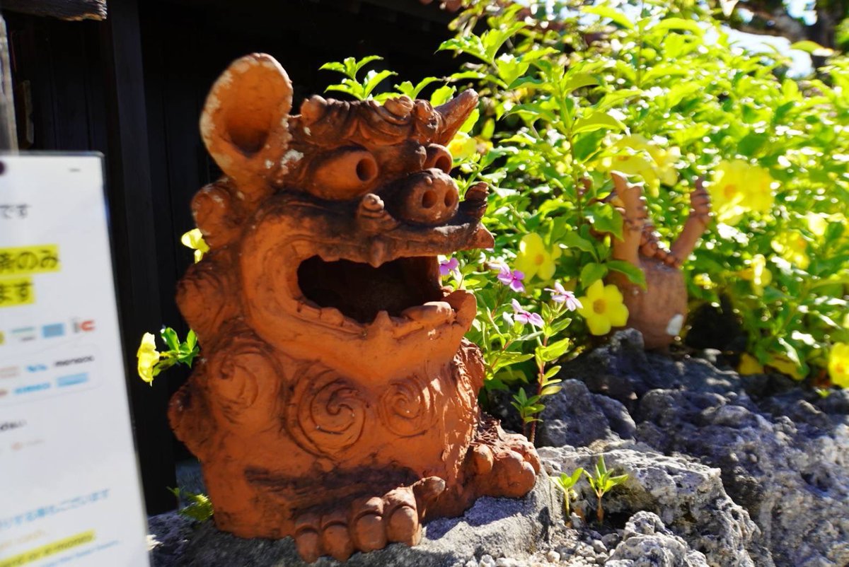 おはコープ🍎 沖縄で当たり前に目にするといえば シーサー💕 カッコ