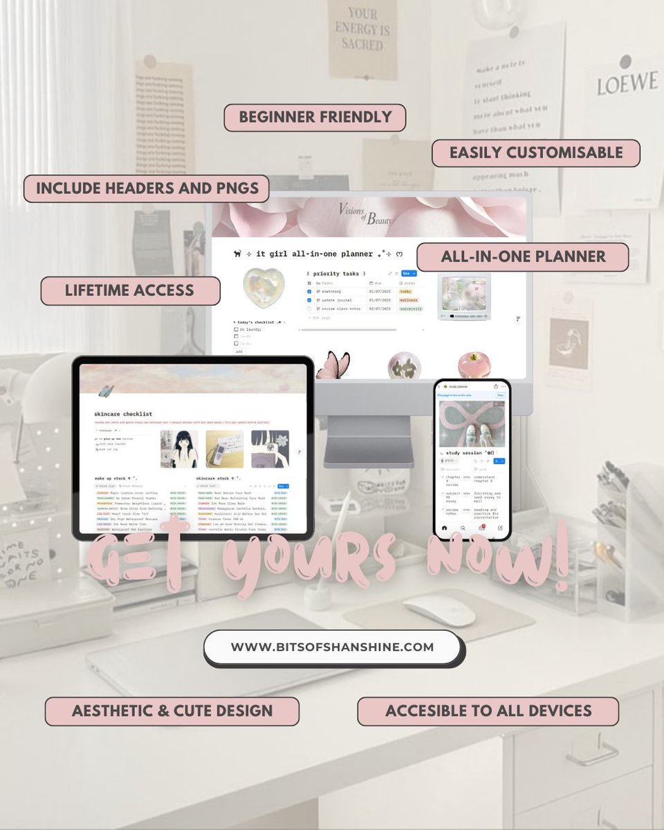 bitsofshanshine's tweet image. Enjoy a special discount using code 𝗜𝗧𝗚𝗜𝗥𝗟𝟭𝟬 at checkout via Gumroad! 💖✨️
bitsofshanshine.gumroad.com/l/johtl
#notiontemplate #notion #studytwt #notiontwt #digitalplanner