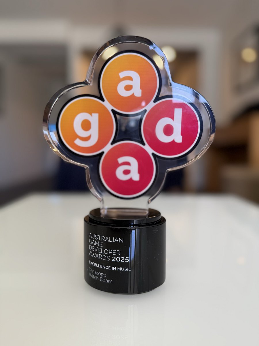 Feeling very honoured to have received this award for the music in <a href="/TempopoGame/">Tempopo 🌷🎶 OUT NOW!</a>. Shoutout to the crew <a href="/witchbeamgames/">Witch Beam Games</a> who also won for accessibility. Love you folks heaps 😊❤️