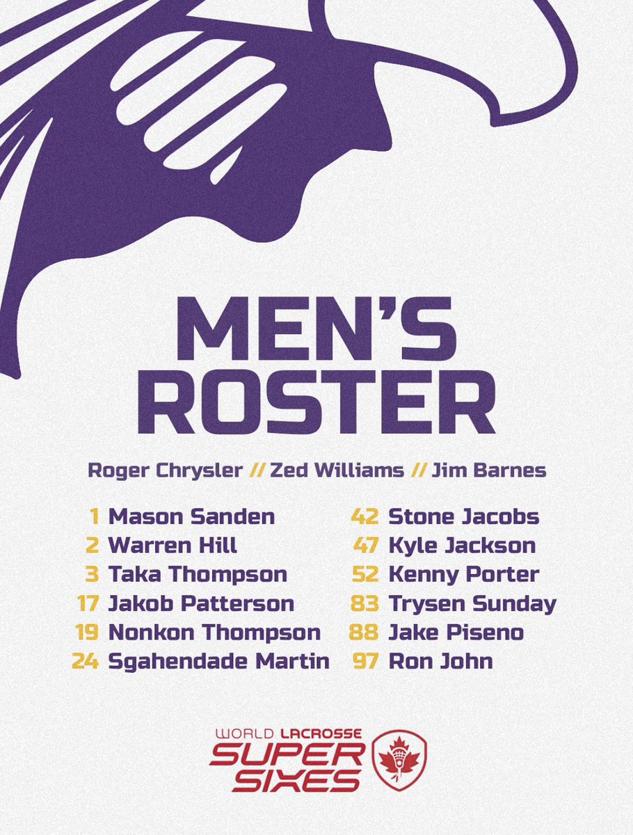 Best of luck to Coach Stone Jacobs and the <a href="/HAU_Nationals/">Haudenosaunee Nationals Lacrosse</a> in Oshawa this weekend for Super Sixes!

Stream on <a href="/WorldLacrosse/">World Lacrosse</a> TV

#WLSuperSixes