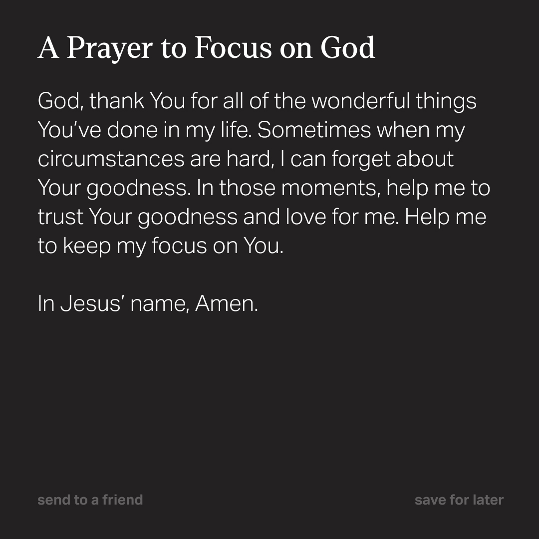 YouVersion's tweet image. How can you choose to focus on God during challenging times?