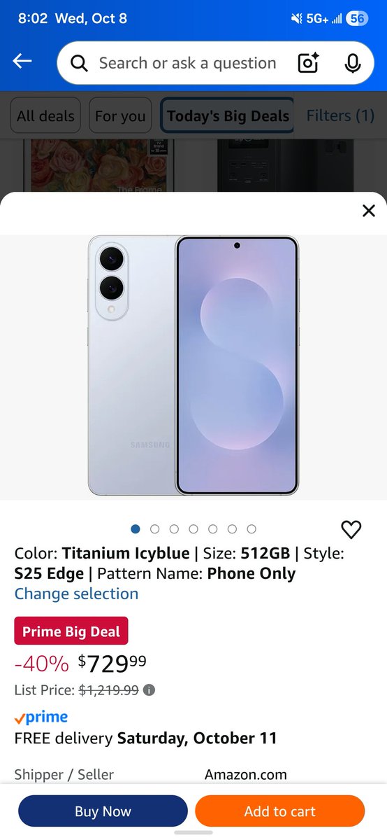 jimmyispromo's tweet image. Not a bad deal. 40% off and if you have a trade in, more savings. #GalaxyS25Edge

amzn.to/4705ges

#PrimeDayDeals #PrimeDayAmazon