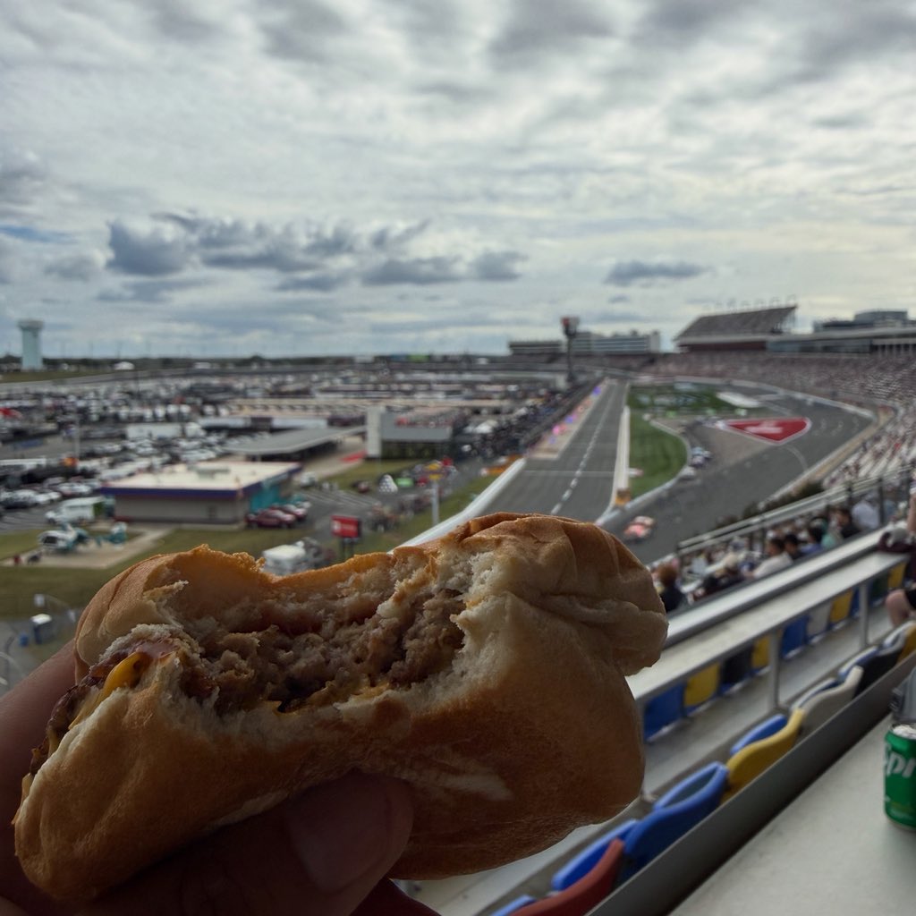 First burger post goes to <a href="/NASCAR/">NASCAR</a> <a href="/CLTMotorSpdwy/">Charlotte Motor Speedway</a>