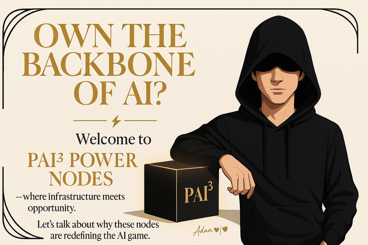 _adam_web3's tweet image. Ever thought about owning the backbone of AI?
Welcome to PAIยณ Power Nodes โ where infrastructure meets opportunity.
Letโs talk about why these nodes are redefining the AI game. ๐งต๐
#AI #Web3 #PAI3 #DePIN