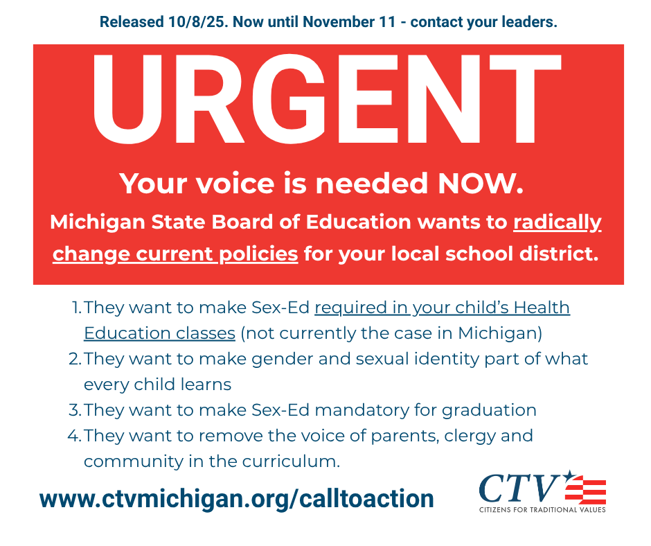 FYI -- Are you aware what is being considered at the State Board of Education? 

Get the details: ctvmichigan.org/calltoaction

#education