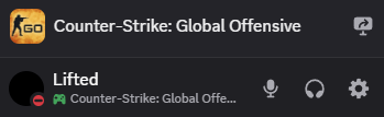 LiftedCS2's tweet photo. Discord game changed from CS2 back to CS:GO 🥹 https://t.co/FwiyBdzCyv