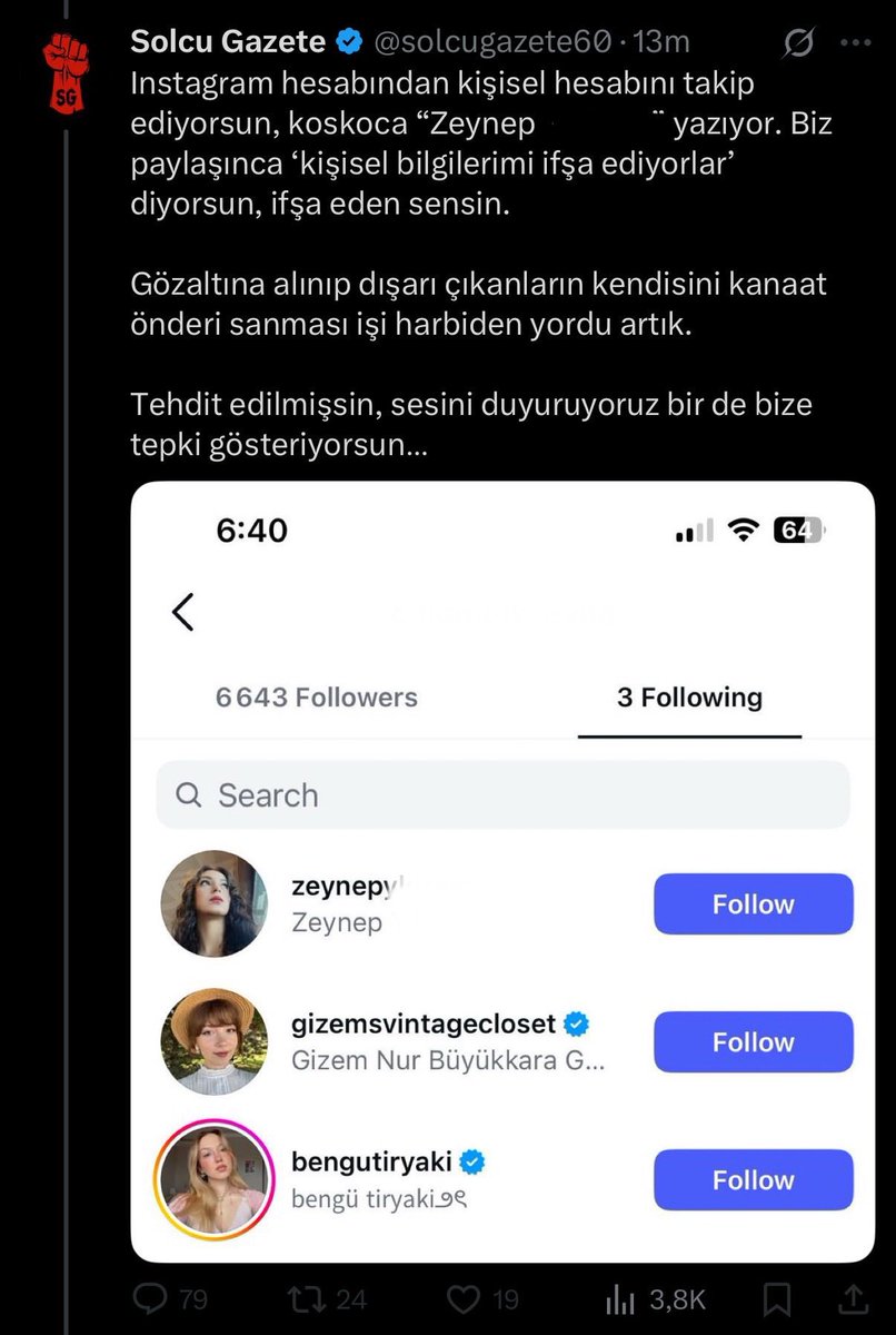 bbestiaydeniz's tweet photo. ailesine kadar tehdit edilen bir kadını iyice acık hedef haline getirip sonra o kisiyi engellemek güya karsısında durdugunuz zihniyetin ürünü degil mi? halka sizden kat be kat faydası dokunmus birine "sesini duyuruyoruz bize tepki gösteriyosun" demek nasıl bir kibir, siz kimsiniz? ülkede bu kadar nefret olmasa yiyecek ekmek bulamazsınız