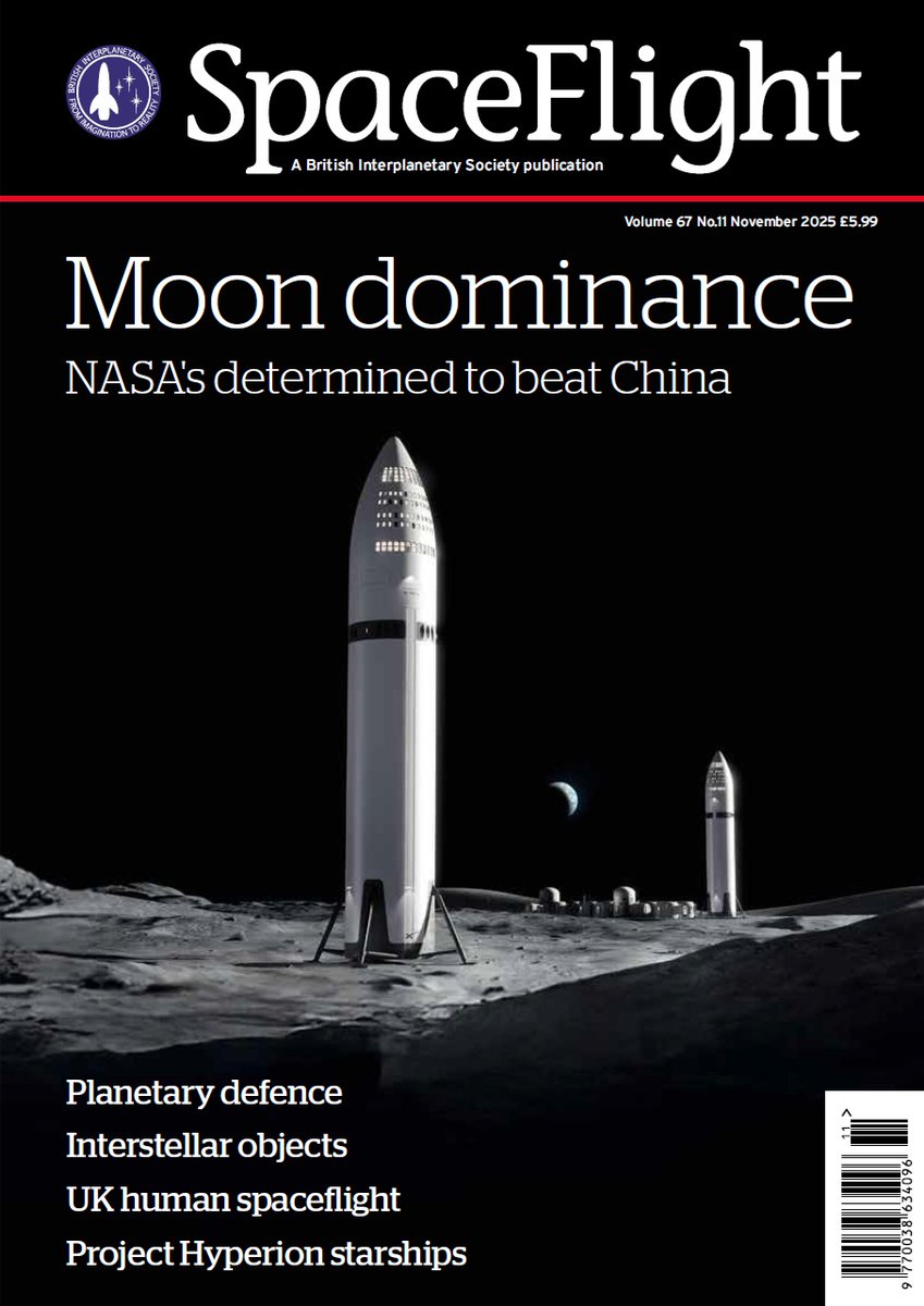 🚀<a href="/BIS_spaceflight/">BIS</a> #SpaceFlight #Magazine November edition out now. <a href="/SecDuffyNASA/">NASA Acting Administrator Sean Duffy</a> vs China + #3IATLAS mystery + <a href="/I4Interstellar/">I4IS</a> Project Hyperion competition + <a href="/AstroForge/">AstroForge</a> mining plans + NEO threats + Planetary Defence + fossils on Mars? + UK <a href="/esa/">European Space Agency</a> astronauts' future and more!