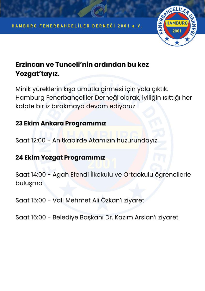 Hamburg Fenerbahçeliler Derneği (@dernegihamburg) on Twitter photo 