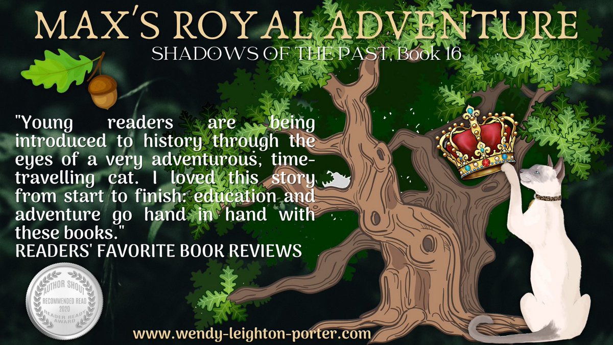 '5 ⭐️- an EXCELLENT book (by <a href="/WLP_author/">Wendy L-P</a>). Kids learn history without even knowing they are learning.'  

UK: amazon.co.uk/Maxs-Royal-Adv…
US: amazon.com/Maxs-Royal-Adv…

💫#KindleUnlimited💫
#childrensbooks #kidlit #histfic #history #mg #timetravel #cats #IARTG #Kindle #books #ebooks