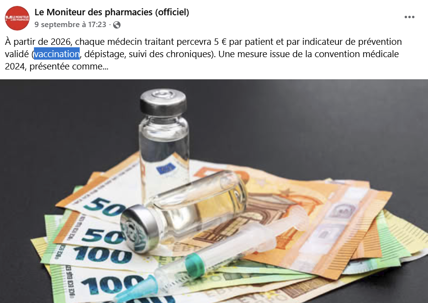 HeleneDeCeTemps's tweet photo. @silvano_trotta 🤑🤔 Et combien gagnent les médecins français ? Posez-vous la question en voyant fleurir sur votre ordonnance ou celle de vos enfants 6 ou 7 piqûres... Ce n'est pas de l'altruisme. Ce sont des consignes. Et un intérêt financier 👇🏽👇🏽👇🏽 https://t.co/4feNsca50r