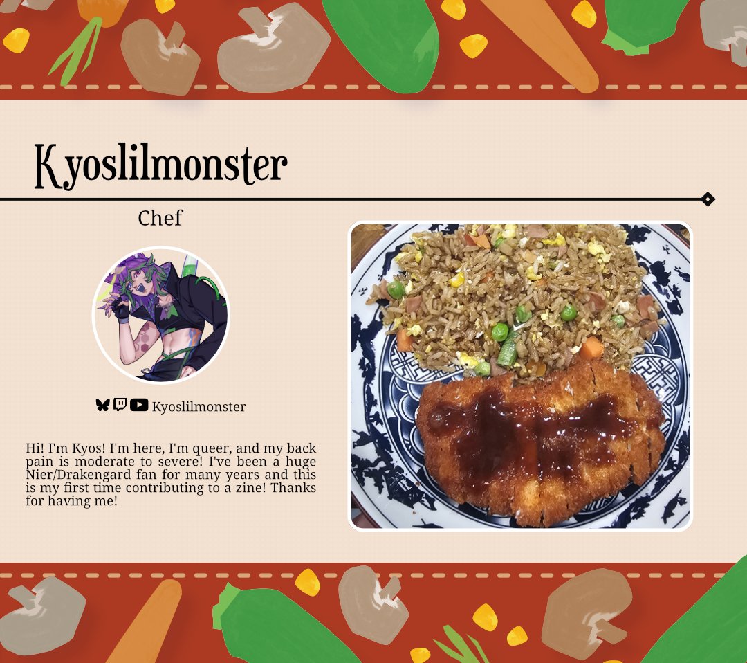 AutomataFanbook's tweet image. 🤍Contributor Spotlight 🤍
@Kyoslilmonster joins us as another chef! This is Kyos first zine and we are excited to have them!
#nier #zine #cookbook