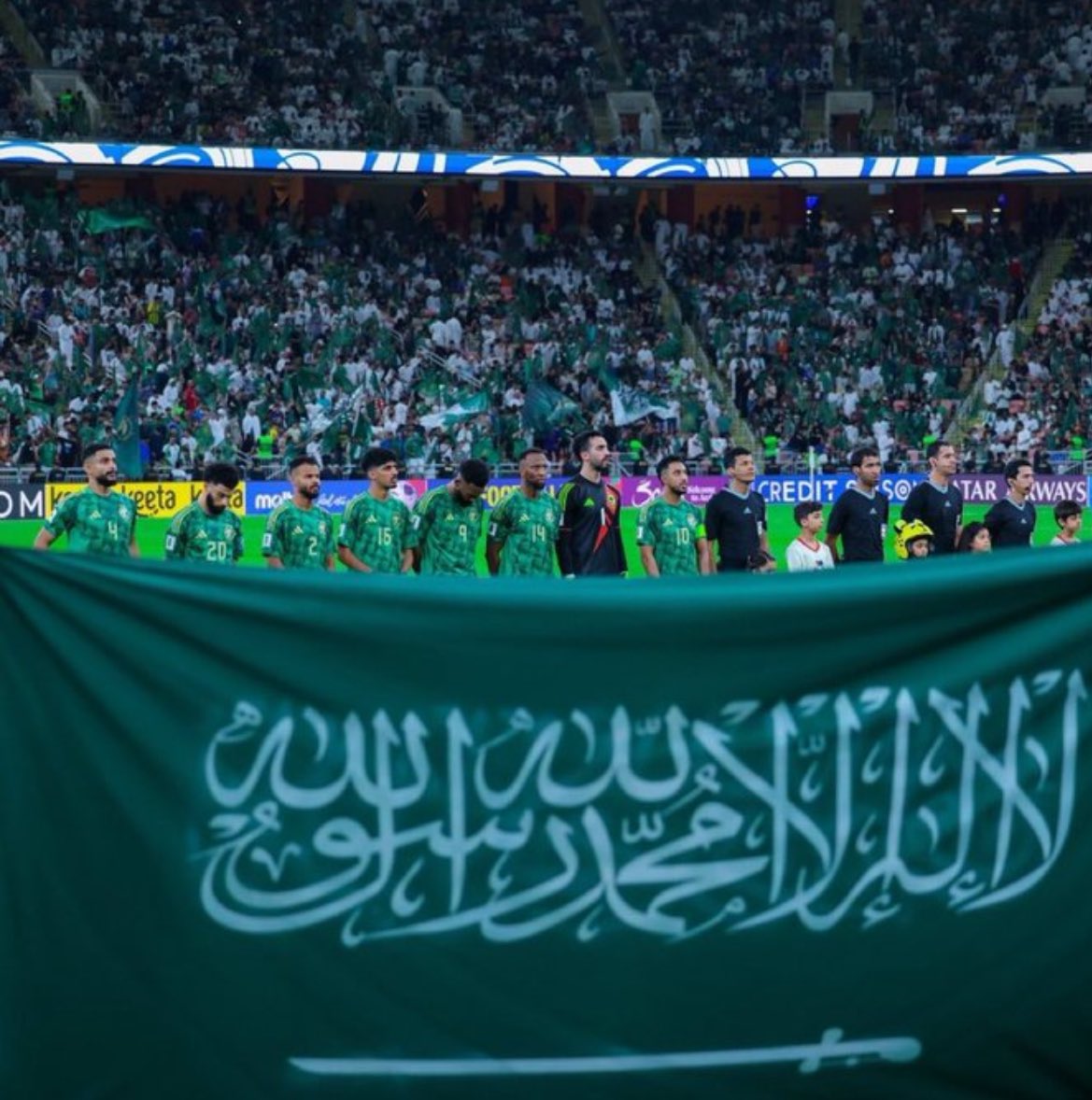 الف الف الف مبروك لنا وللمنتخب السعودي هذا الفوز المستحق عقبال التأهل والوعد الاسبوع القادم بإذن الله 💚 🇸🇦👏🏻

#المنتخب_السعودي