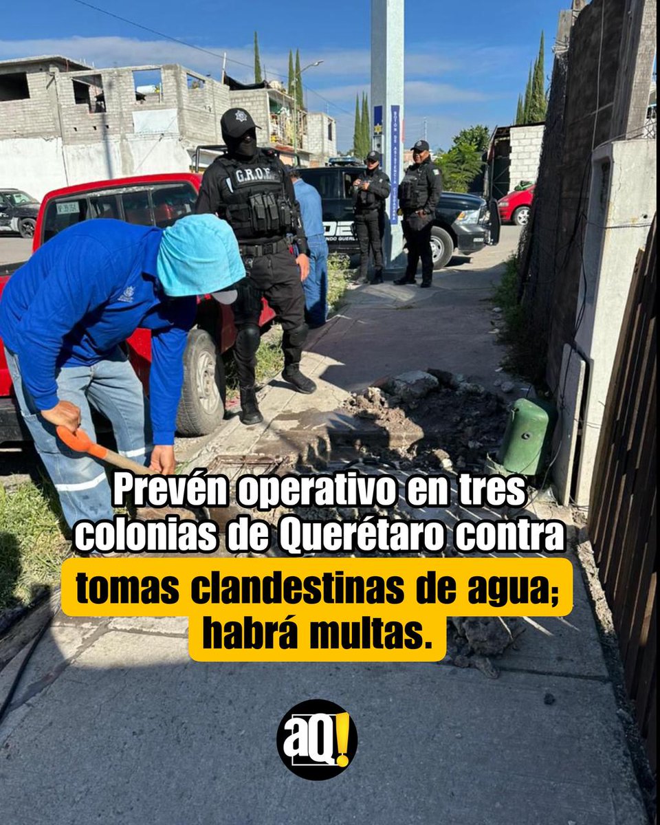 AlertaQro's tweet image. 🚰💧 Aquí te decimos de cuánto es la #multa 💰🤑 por tomas clandestinas de #agua👇 
wp.me/p8iMZT-Z6l